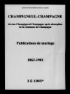 Champigneul-Champagne. Publications de mariage 1862-1901