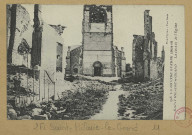 SAINT-HILAIRE-LE-GRAND. -1308-La Grande Guerre 1914-1918-La Façade de l'Église.
(75 - ParisPhototypie Baudinière).[vers 1918]