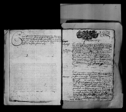 Avenay. Baptêmes, mariages, sépultures 1703-1708