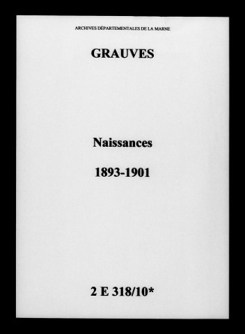 Grauves. Naissances 1893-1901
