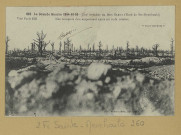 SAINTE-MENEHOULD. -616-La Grande Guerre 1914-15-16. Une Tranchée au Bois Sabot (Nord de Ste-Menehould). Nos troupiers s'en emparèrent après un rude combat / Express, photographe.
(92 - NanterreBaudinière).[vers 1916]