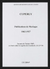 Cuperly. Publications de mariage 1862-1927