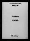 Damery. Naissances 1816-1832