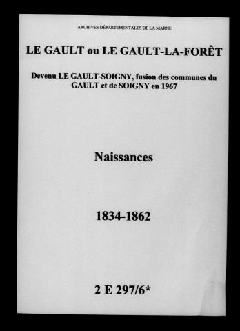 Gault (Le). Naissances 1834-1862