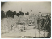 REIMS. Chantier de reconstruction du Grand Théâtre de Reims