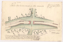 Plan du pont de la Chaussée du Petit Mourmelon, 1775.