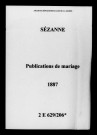 Sézanne. Publications de mariage 1887