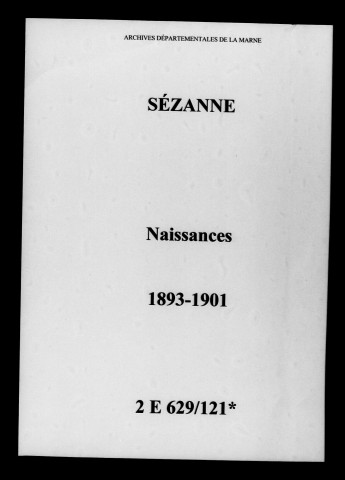 Sézanne. Naissances 1893-1901
