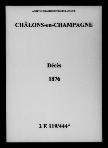 Châlons-sur-Marne. Décès 1876