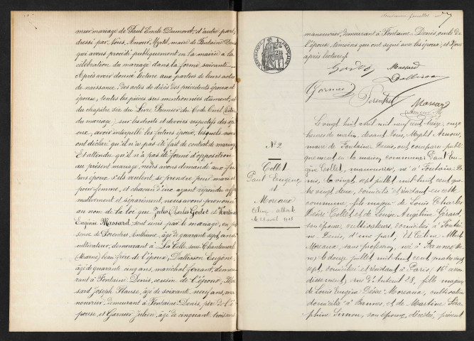 Fontaine-Denis-Nuisy. Mariages 1913-1929