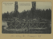 VITRY-LE-FRANÇOIS. Guerre 1870-1871. Les Prussiens reconstruisant le pont du chemin de fer que les français avaient fait sauter.