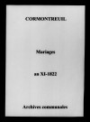 Cormontreuil. Mariages an XI-1822