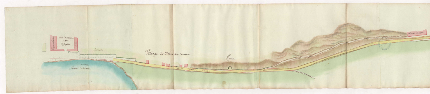 Plan d'un chemin de Villers-sur-Marne à Vitry, 1784.