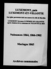 Luxémont-et-Villotte. Naissances, mariages 1864-1902