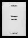 Moslins. Naissances 1863-1892