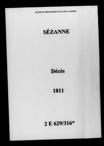 Sézanne. Décès 1811