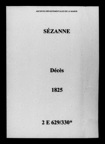 Sézanne. Décès 1825