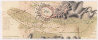 Plan de Fribourg avec ses attaques, 1744.