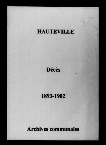 Hauteville. Décès 1893-1902