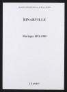 Binarville. Mariages 1892-1909