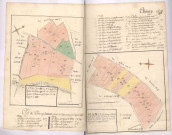Plan de partie du 3e canton du terroir de Chenay appellé les Plantes depuis le n° 91 jusques et compris le 122e 1779 , Plan de la deuxième et dernière partie du 3e canton du terroir de Chenay appellé les Plantes, depuis le numéro 123e jusques et compris le 152e 1779, Villain