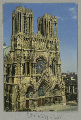 REIMS. 11. Façade de la Cathédrale (XIIIe siècle).Collection Reims-Cathédrale