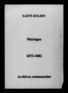 Saint-Eulien. Mariages 1873-1882