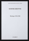 Somme-Bionne. Mariages 1910-1928