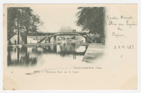 REIMS. 19. Nouveau pont sur le canal. Reims (Phototypie Ponsin-Druart)