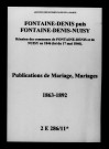 Fontaine-Denis-Nuisy. Publications de mariage, mariages 1863-1892
