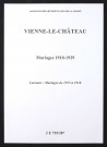 Vienne-le-Château. Mariages 1910-1929
