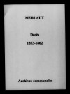 Merlaut. Décès 1853-1862