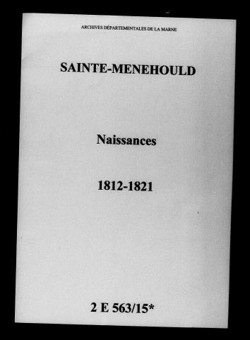 Sainte-Menehould. Naissances 1812-1821
