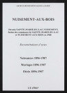 Nuisement-aux-Bois. Naissances, mariages, décès 1896-1907 (reconstitutions)