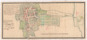 Plan détaillé du village de Serzy Maupas et de Maupas Serzy (1788), Dominique Villain