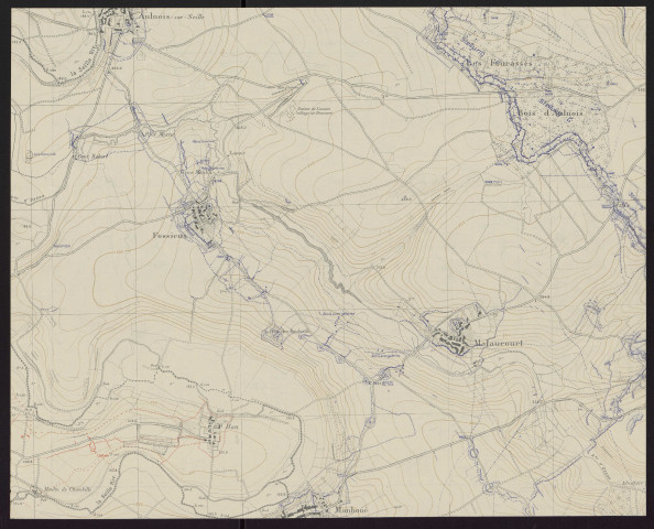 Tahure-Cernay-en-Dormois.
Service géographique de l'Armée.[1918]