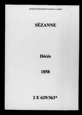 Sézanne. Décès 1858
