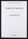 Florent. Mariages 1892-1909