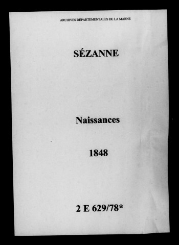 Sézanne. Naissances 1848