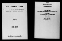 Grandes-Côtes (Les). Décès 1881-1889