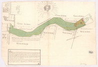 Plan des Prés marais et leur séparation situés sur les terroirs de Cauroy et Loivre (1768), Pierre Villain