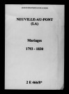 Neuville-au-Pont (La). Mariages 1793-1830