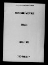 Somme-Yèvre. Décès 1892-1901