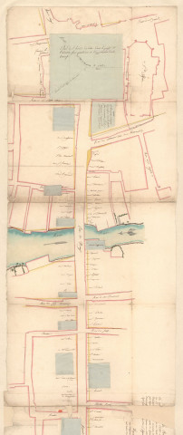 Châlons. Route nationale n° 3. Plan de la rue de la Marne, 1754.