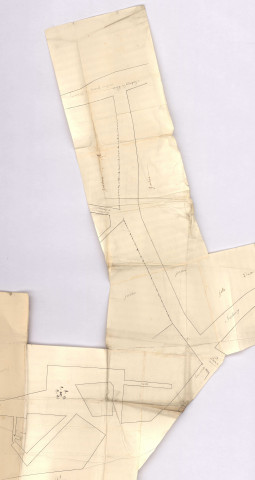 RN 3. Partie du plan de la ville de Dormans, 1753.
