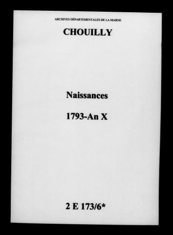 Chouilly. Naissances 1793-an X