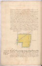 Plan du canton appelé le petit trait de Lavannes et de Pomacle situé sur le terroir de Lavannes lieudit les alliés (1789), Villain