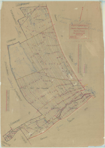 Saint-Pierre (51509). Section AU échelle 1/2500, plan mis à jour pour 1937, plan non régulier (papier)