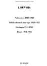 Louvois. Naissances, publications de mariage, mariages, décès 1913-1922