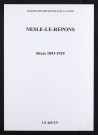 Nesle-le-Repons. Décès 1893-1929